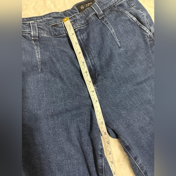 AG Los Angeles, Women's Classic Blue Wide Leg Jeans - Picture 6 of 10